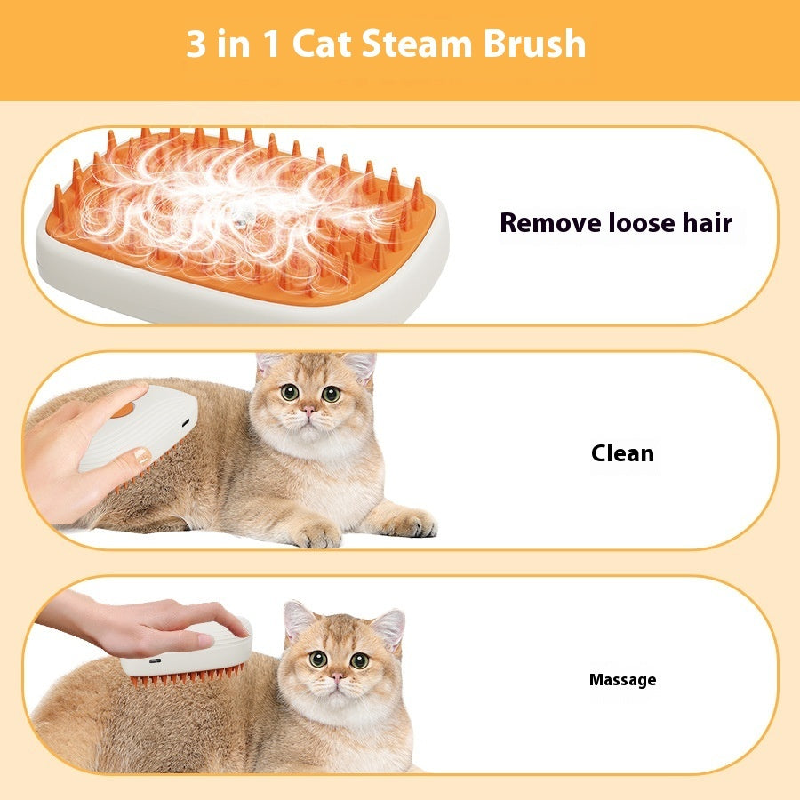 Rechargable Pet Steam Brush