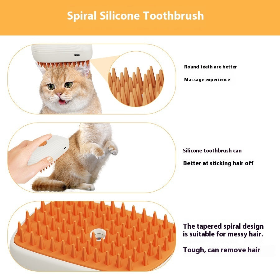 Rechargable Pet Steam Brush