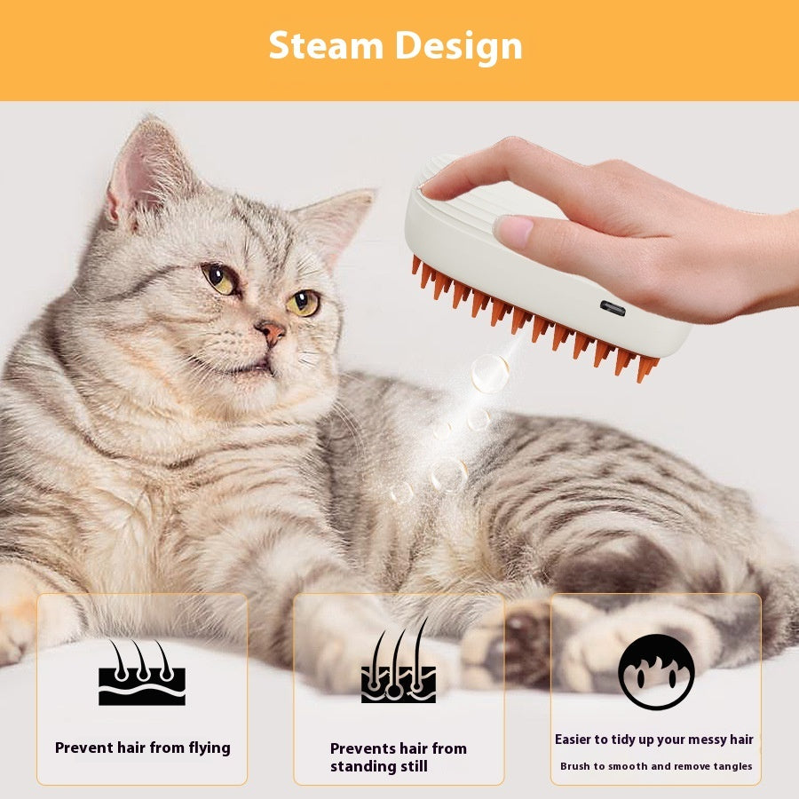 Rechargable Pet Steam Brush
